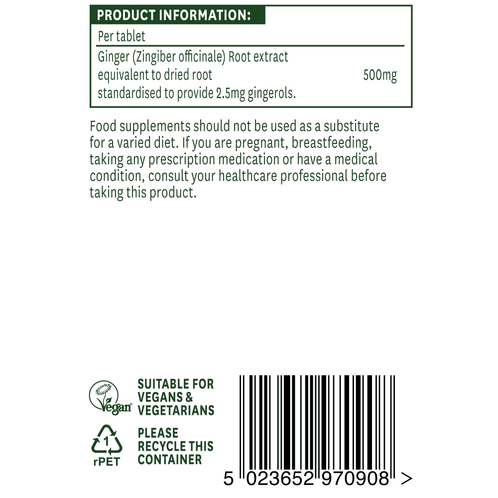 Natures Aid Ginger Root 500mg