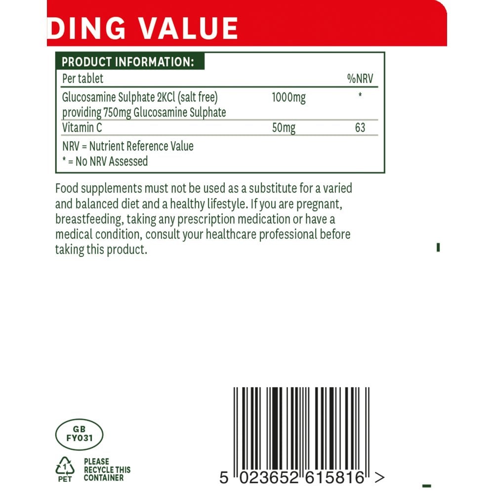 Natures Aid Glucosamine Sulphate 1000mg