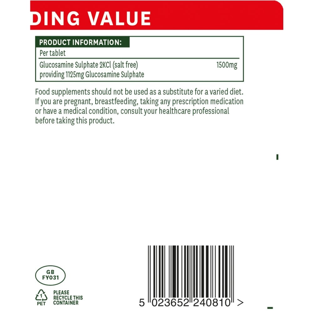 Natures Aid Glucosamine Sulphate 1500mg