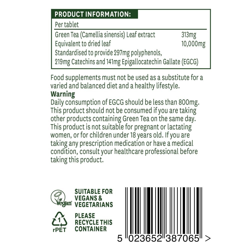 Natures Aid Green Tea 10,000mg