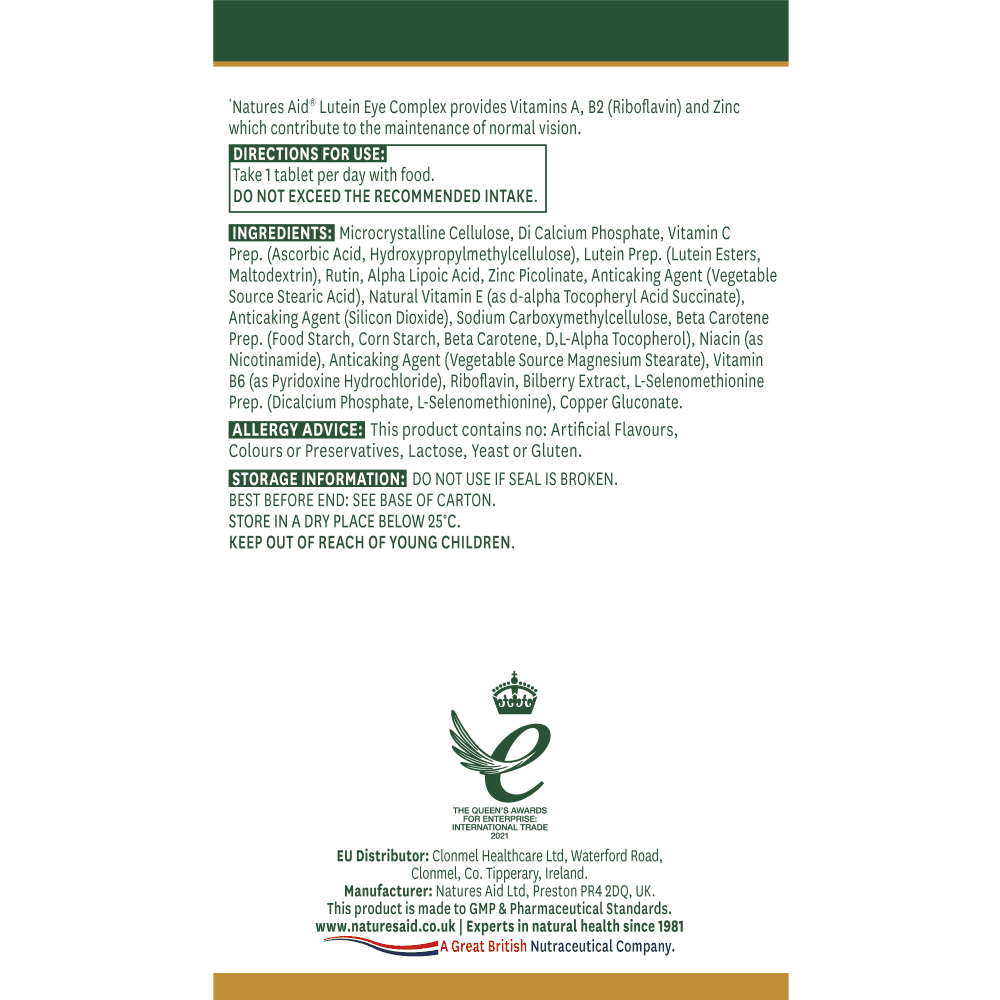 Natures Aid Lutein Eye Complex