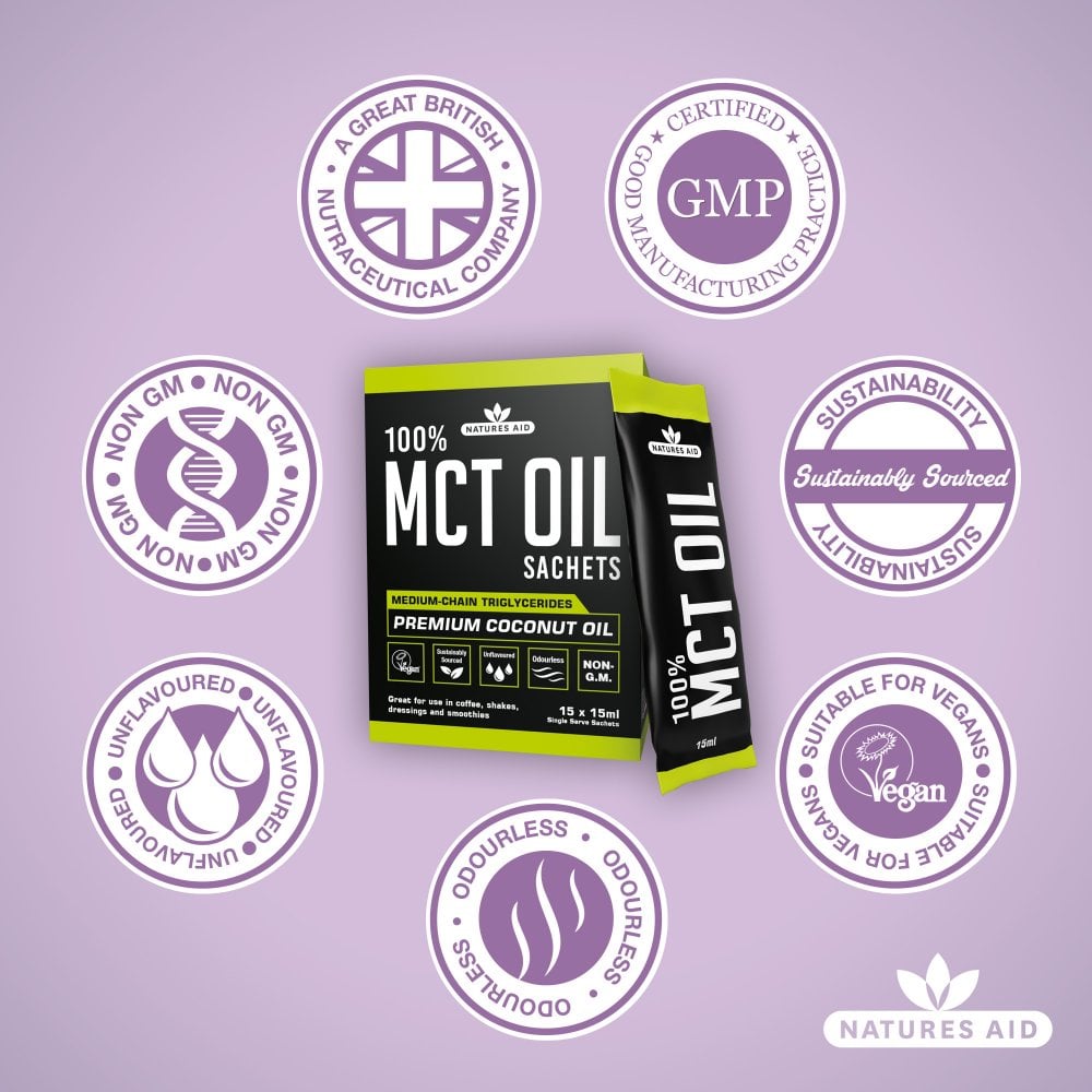 Natures Aid MCT Oil 15 x 15ml Sachets