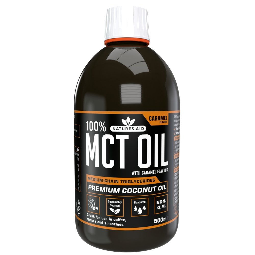 Natures Aid MCT Oil 500ml Caramel