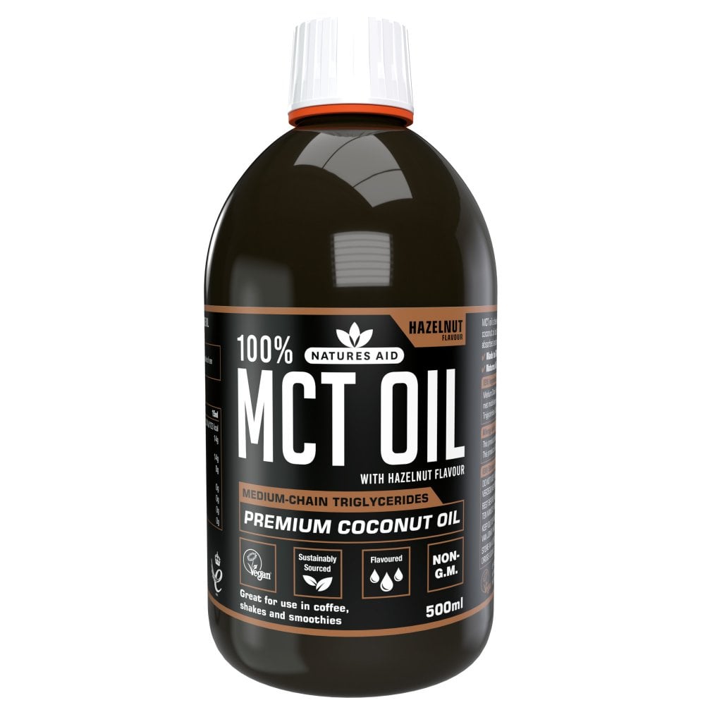 Natures Aid MCT Oil 500ml Hazelnut