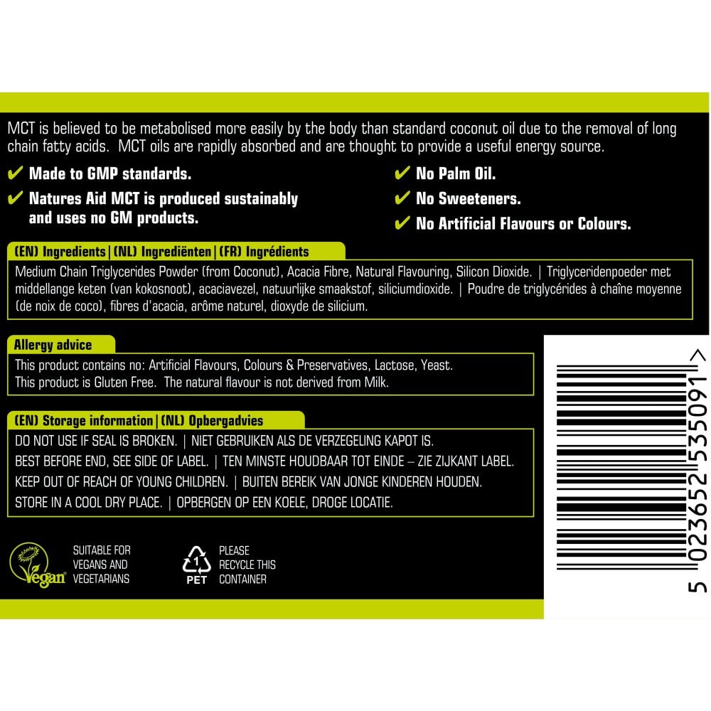 Natures Aid MCT Oil Coffee Creamer Powder