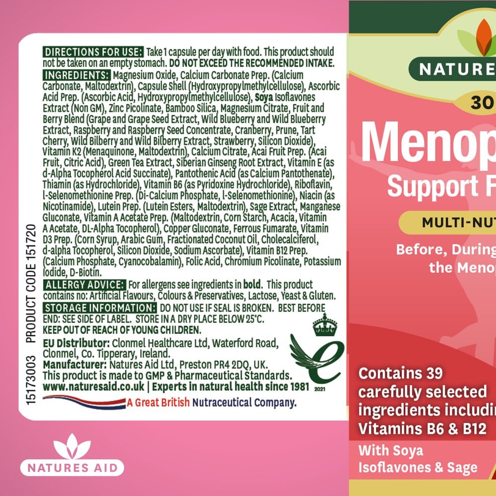 Natures Aid Menopause Support Formula