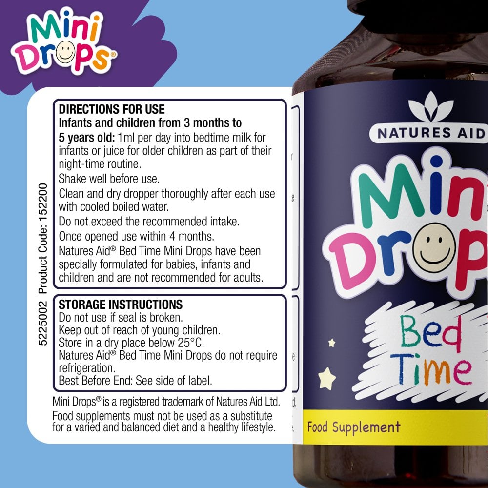 Natures Aid Mini Drops Bed Time