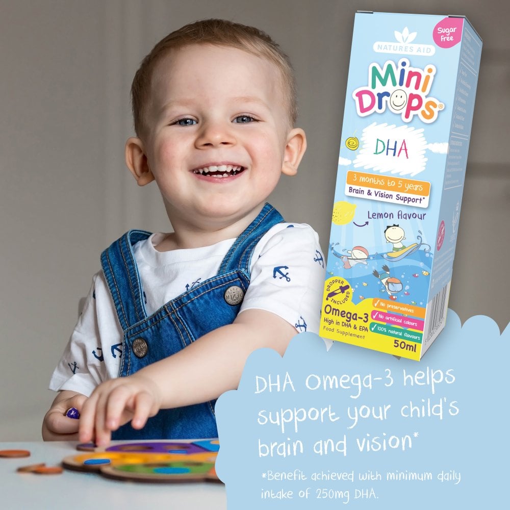 Natures Aid Mini Drops DHA (Omega-3)