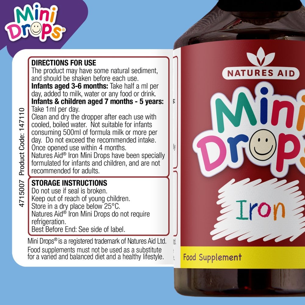 Natures Aid Mini Drops Iron