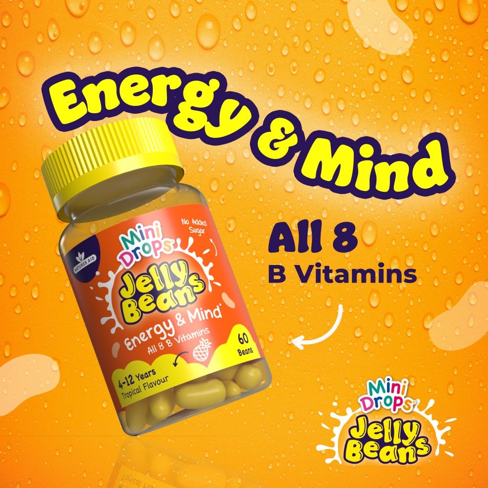 Natures Aid Mini Drops Jelly Beans Energy and Mind