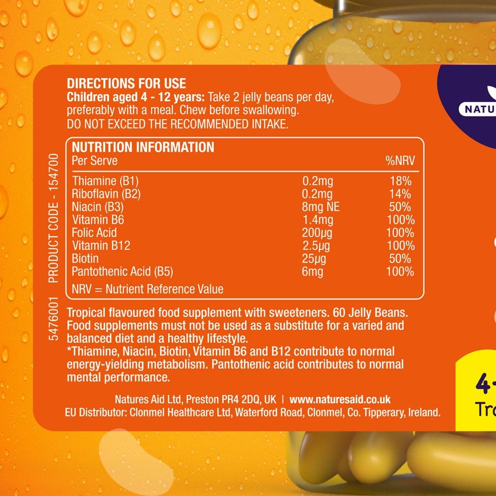 Natures Aid Mini Drops Jelly Beans Energy and Mind