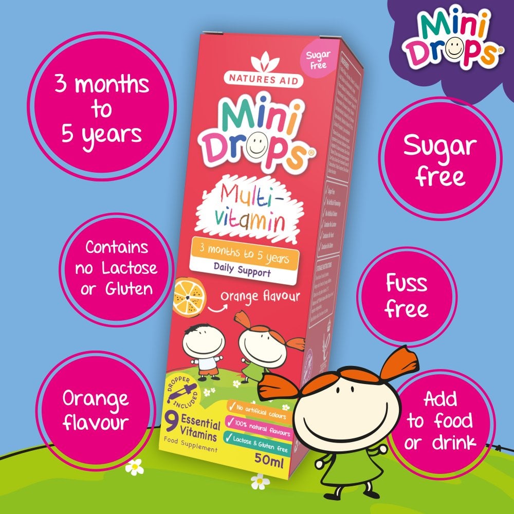 Natures Aid Mini Drops Multivitamin