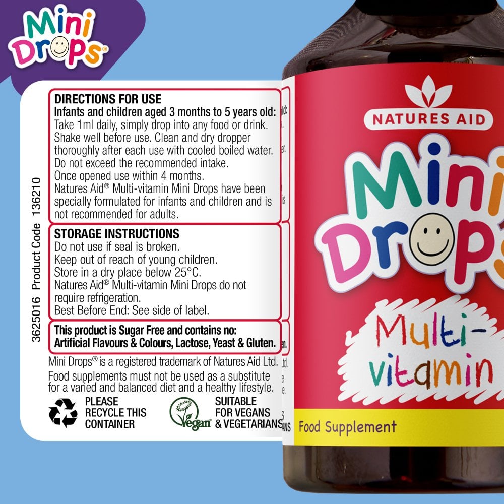 Natures Aid Mini Drops Multivitamin