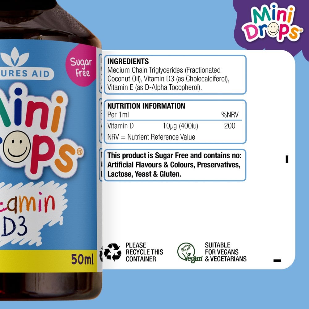 Natures Aid Mini Drops Vitamin D