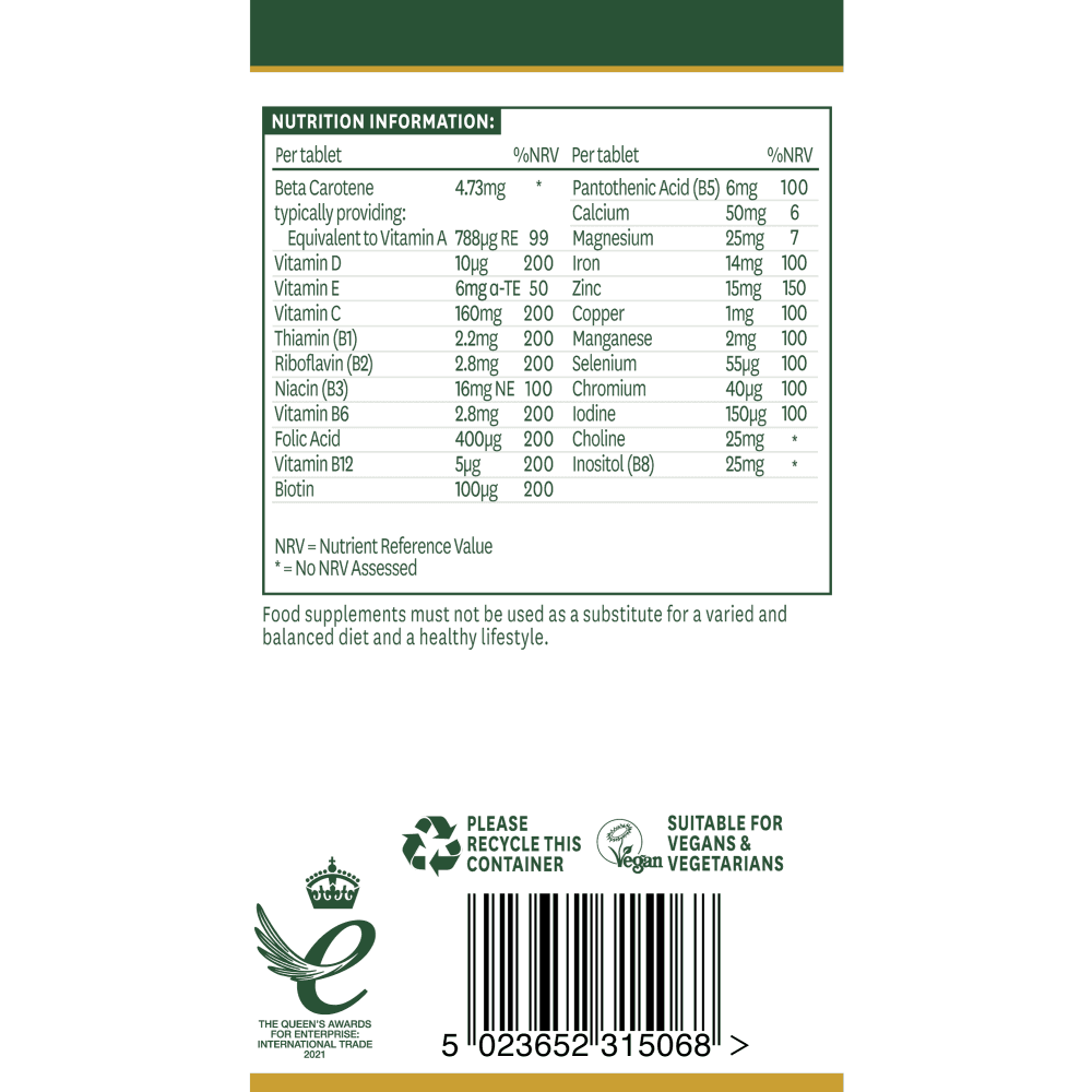 Natures Aid Pregnancy Multi-Vitamins & Minerals