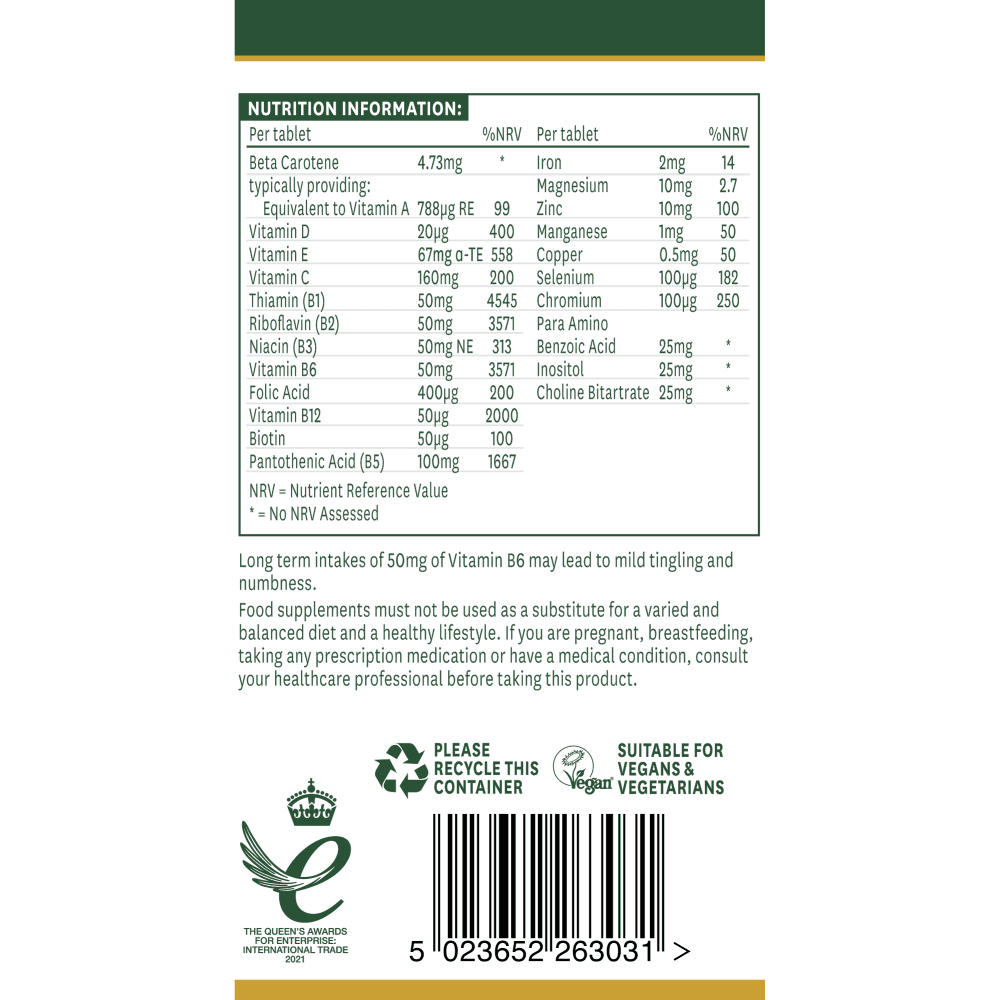 Natures Aid Quantum Multi-Vitamins & Minerals