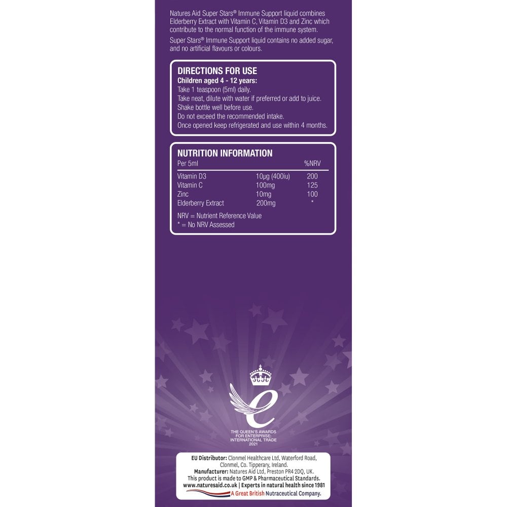 Natures Aid Super Stars Immune Support 150ml