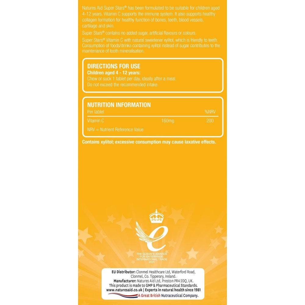 Natures Aid Super Stars Vitamin C