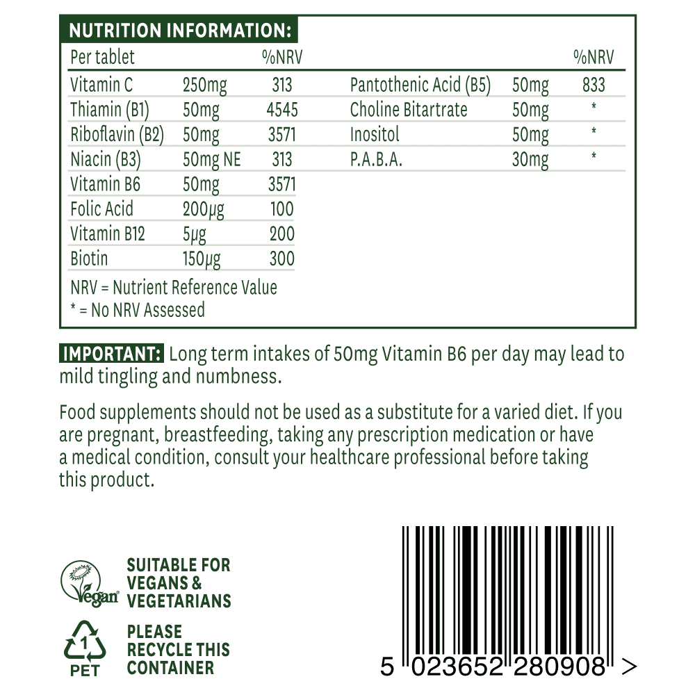 Natures Aid Vitamin B Complex 50 + C