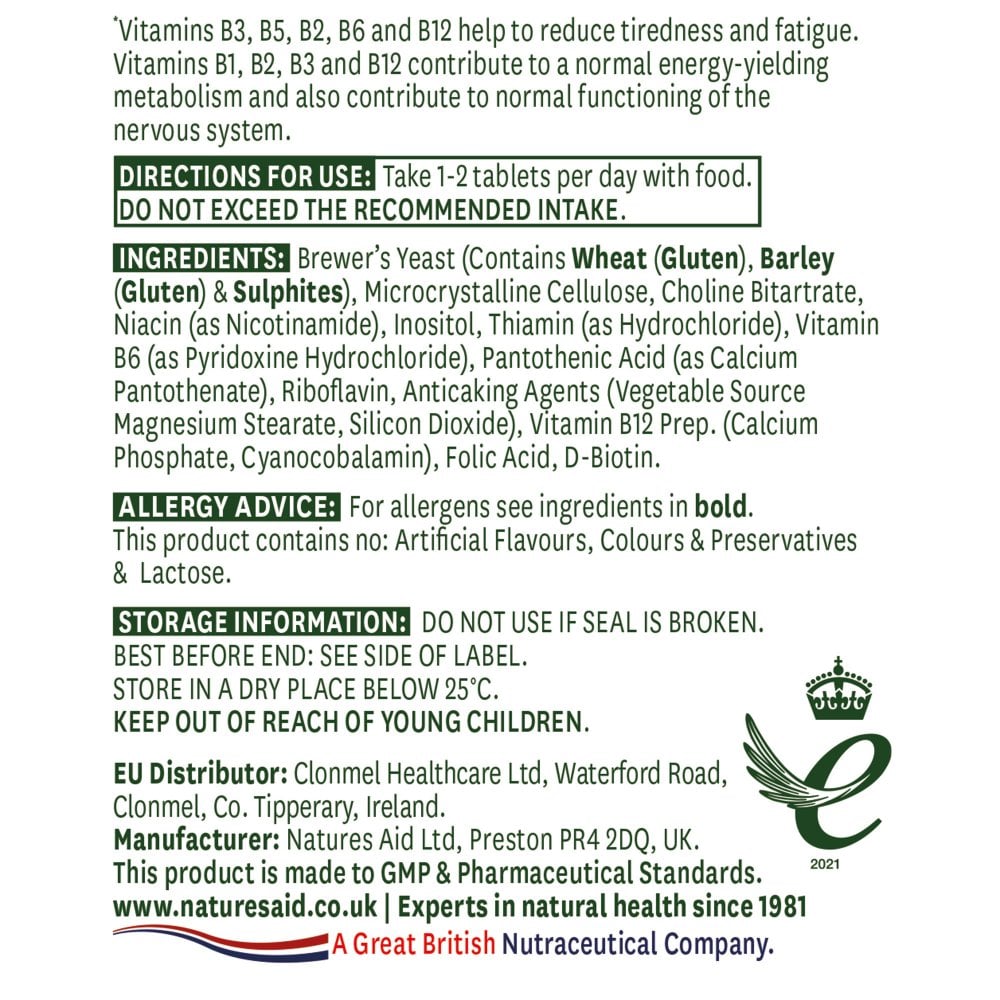 Natures Aid Vitamin B Complex