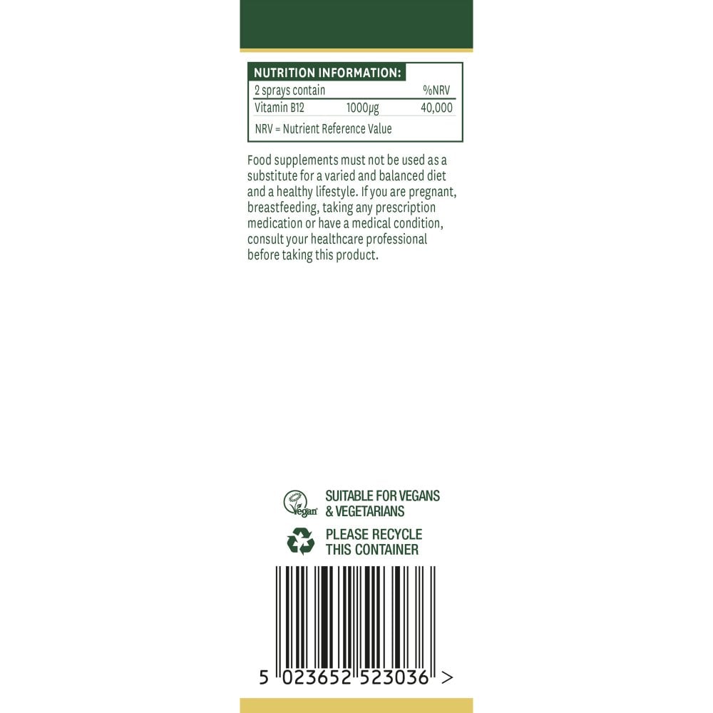 Natures Aid Vitamin B12 Daily Oral Spray 30ml