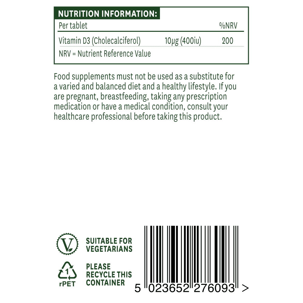 Natures Aid Vitamin D3 400iu