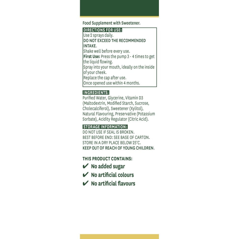 Natures Aid Vitamin D3 Daily Oral Spray 30ml