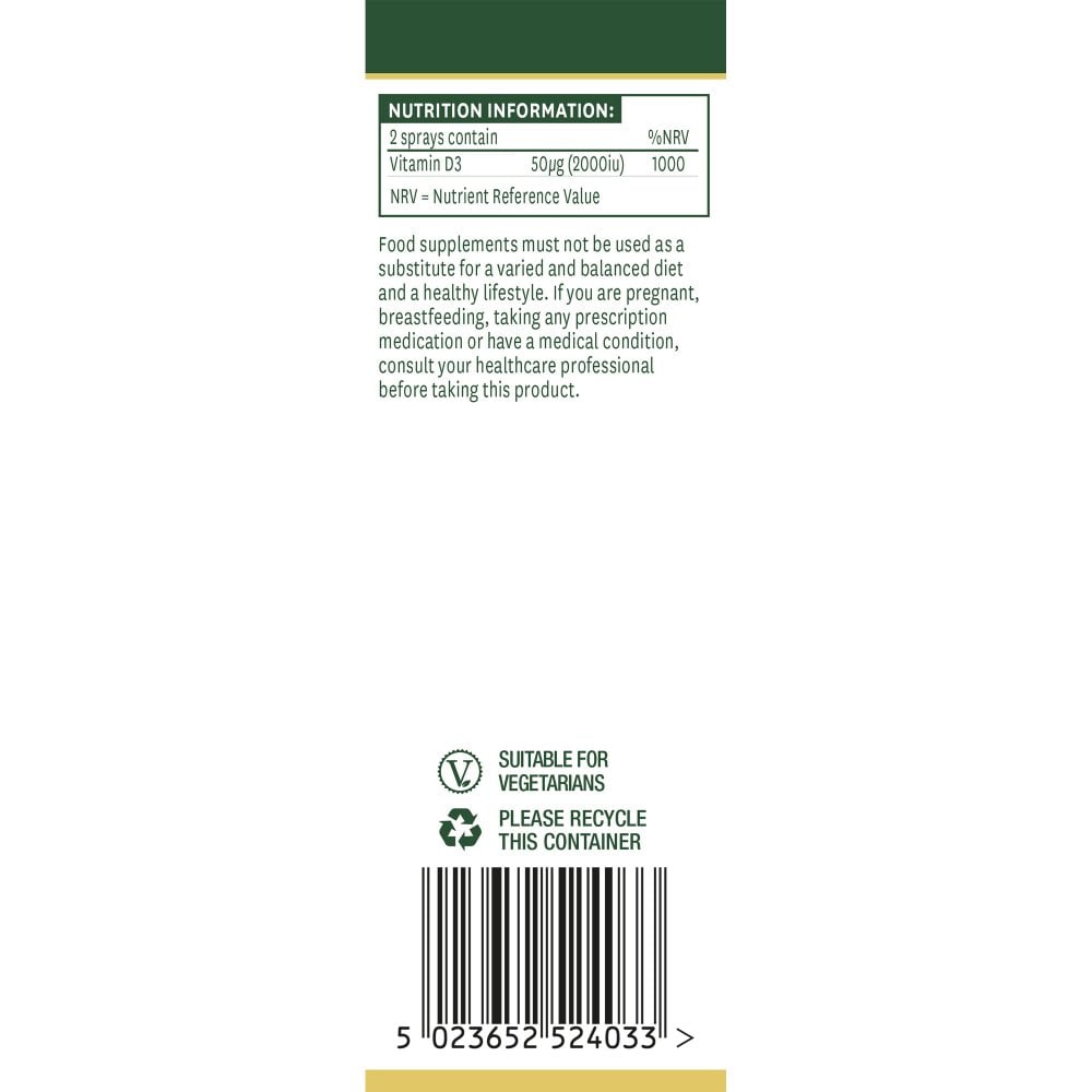 Natures Aid Vitamin D3 Daily Oral Spray 30ml