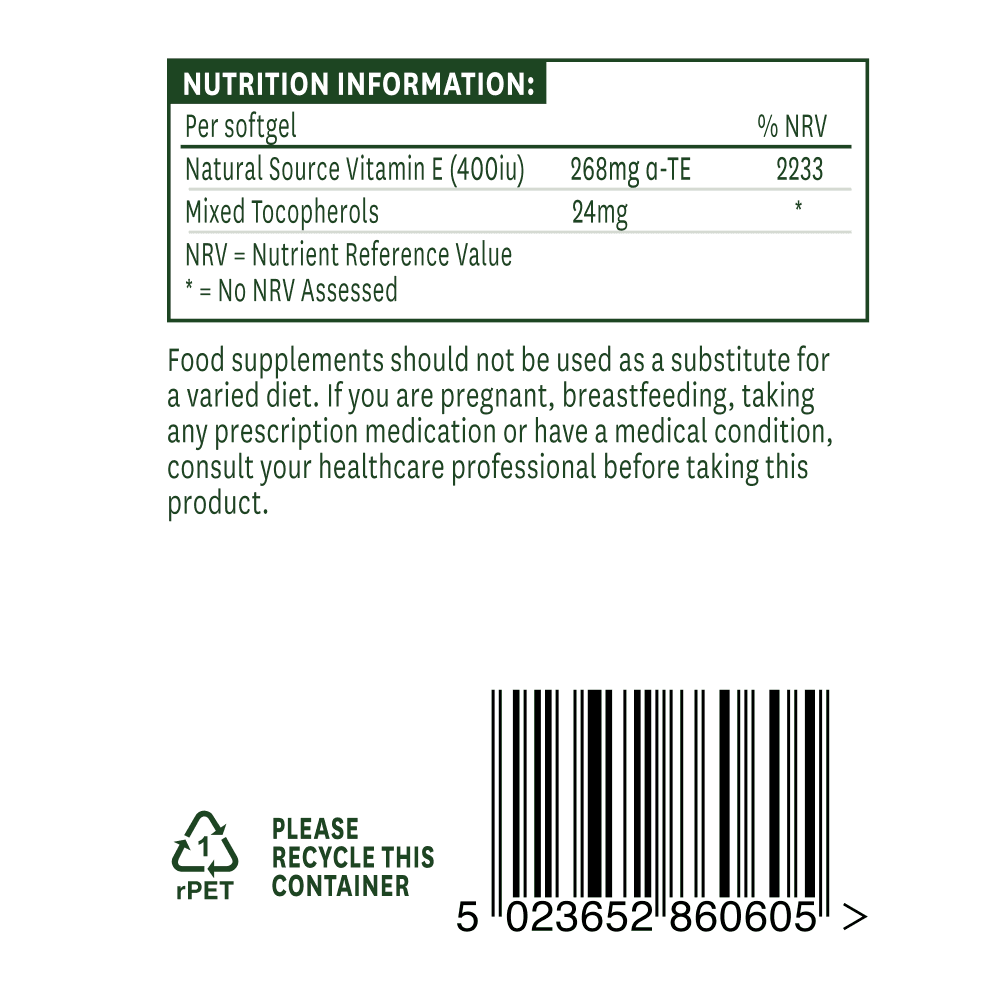 Natures Aid Vitamin E 400iu
