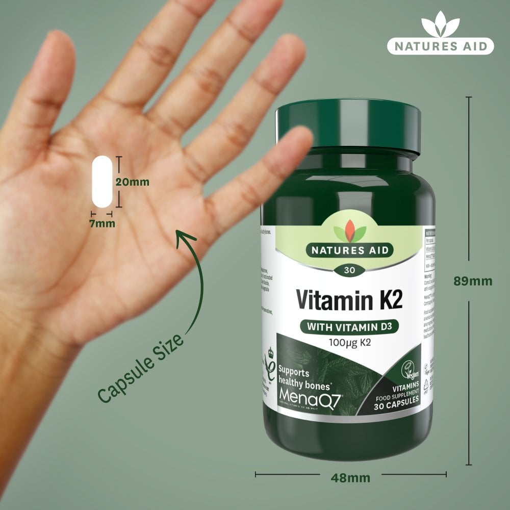 Natures Aid Vitamin K2 MenaQ7 (with Vitamin D3)