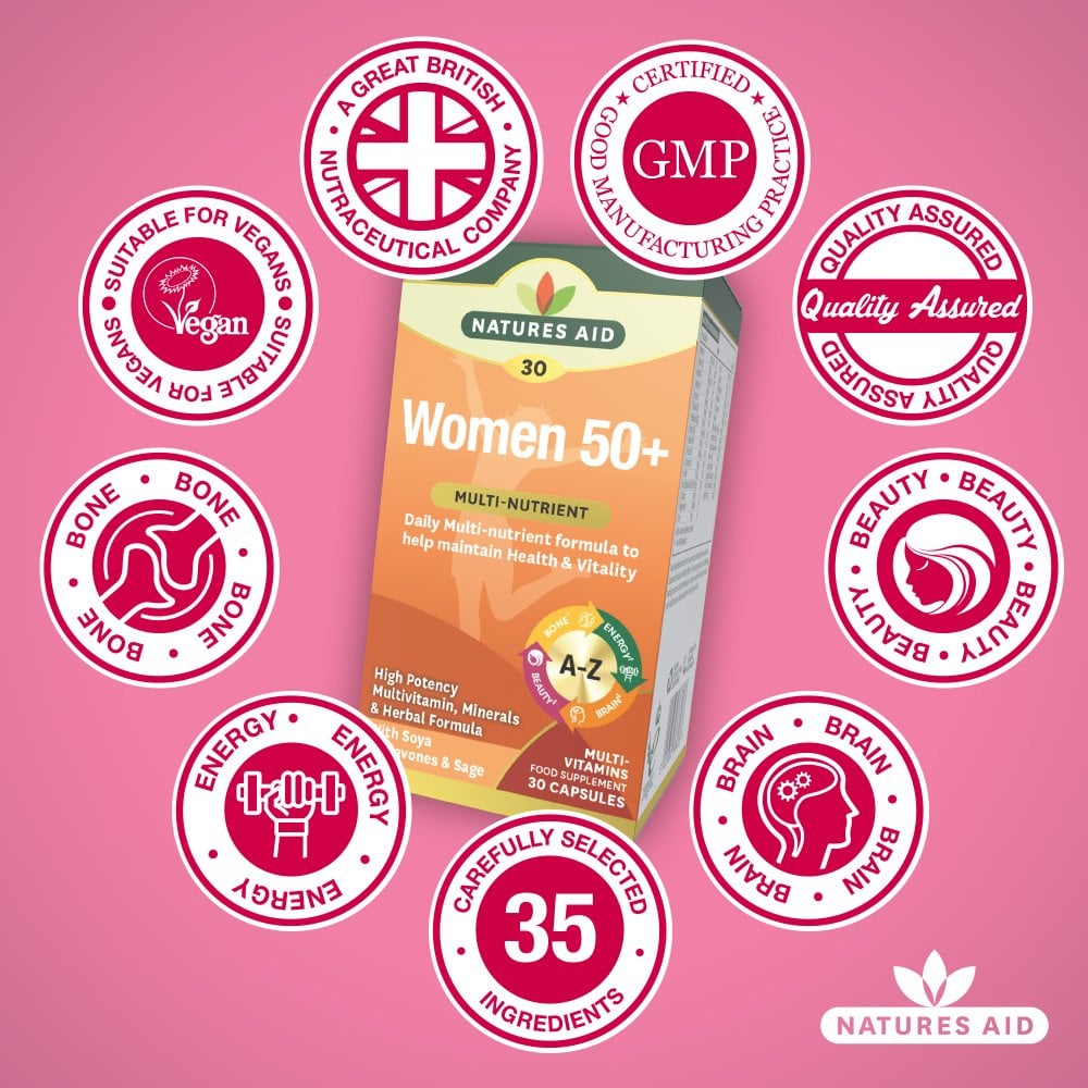 Natures Aid Women's 50+ Multi-Vitamins & Minerals