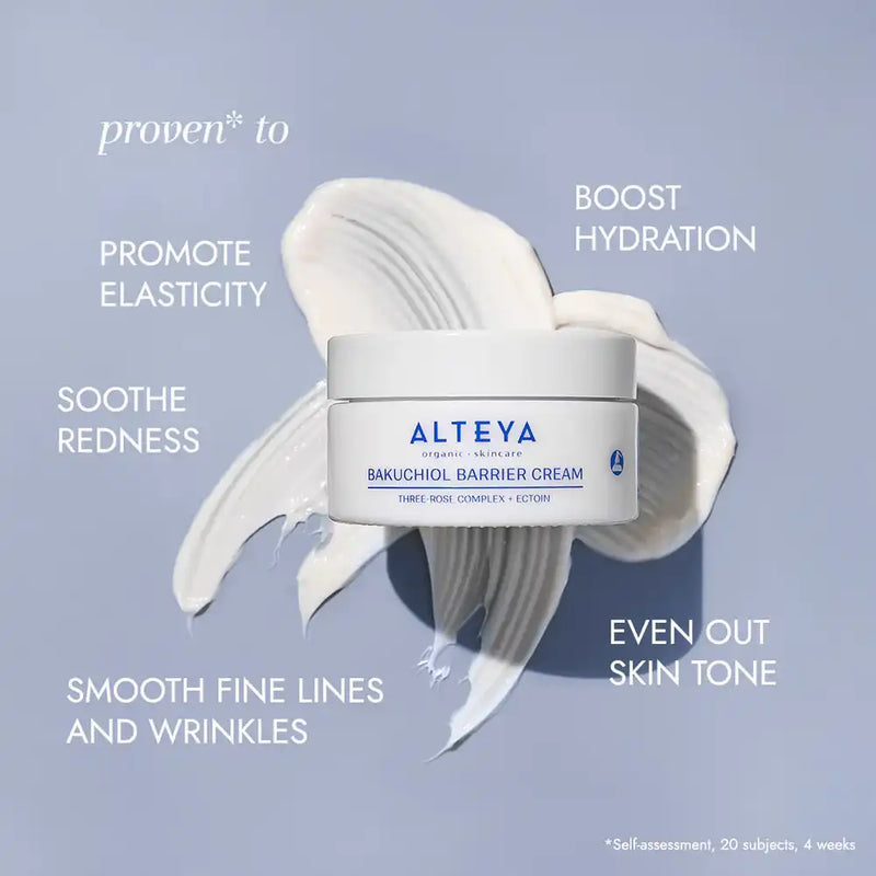 Alteya Organics Organic Bakuchiol Barrier Cream Rose Hydrobiome