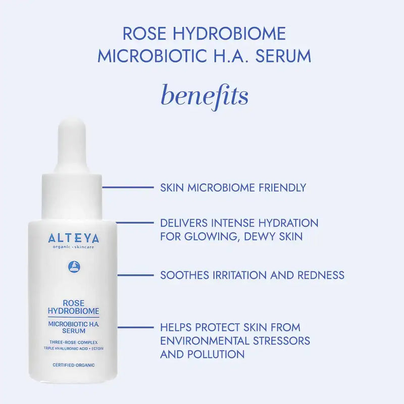 Alteya Organics Organic Microbiotic H.a. Serum Rose Hydrobiome 30 Ml