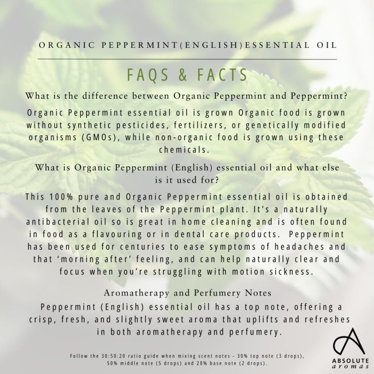 Absolute Aromas Organic Peppermint Essential Oil (English)