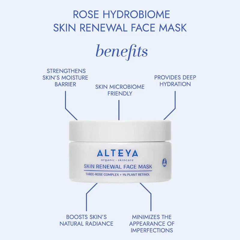 Alteya Organics Organic Renewal Face Mask Rose Hydrobiome 50 Ml