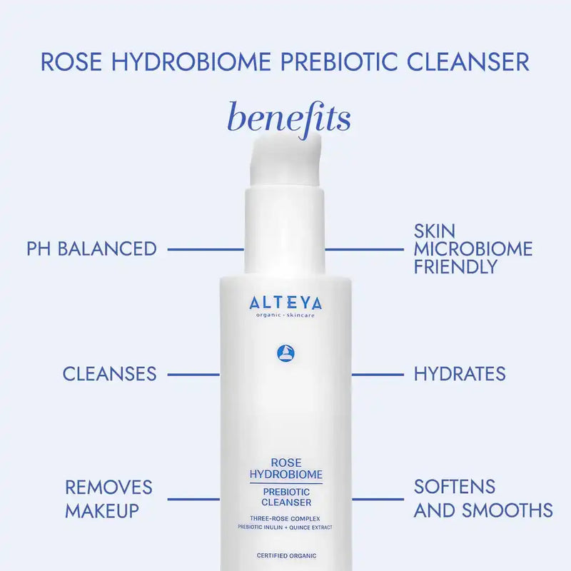Alteya Organics Organic Prebiotic Cleanser Rose Hydrobiome 120 Ml