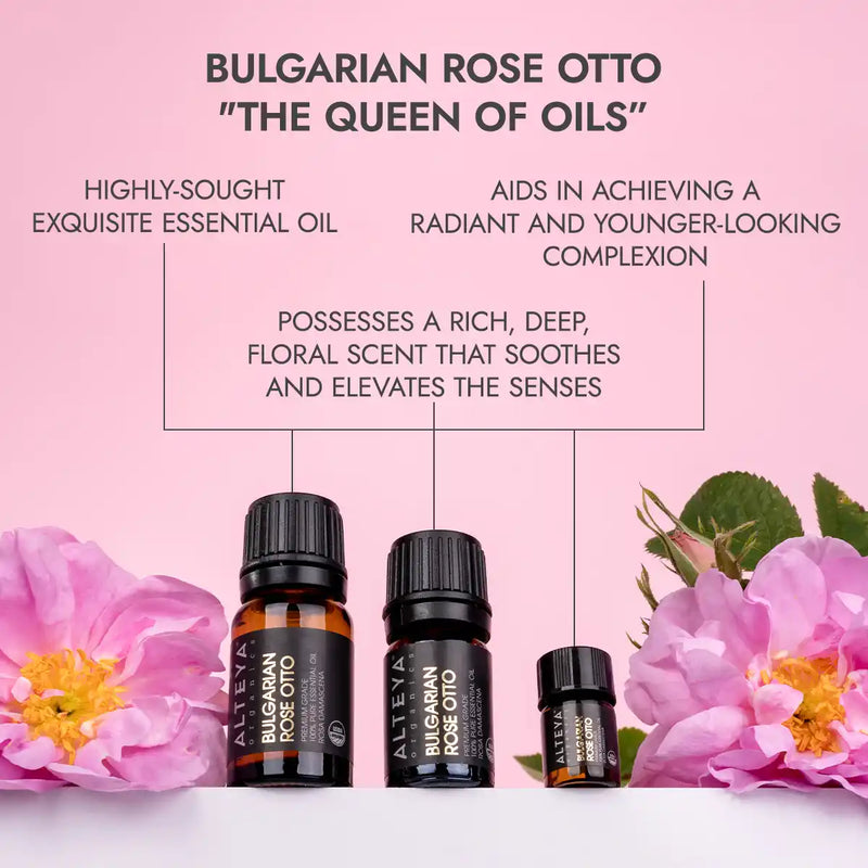 Alteya Organics Bulgarian Rose Essential Oil - Rose Otto - 100% Pure