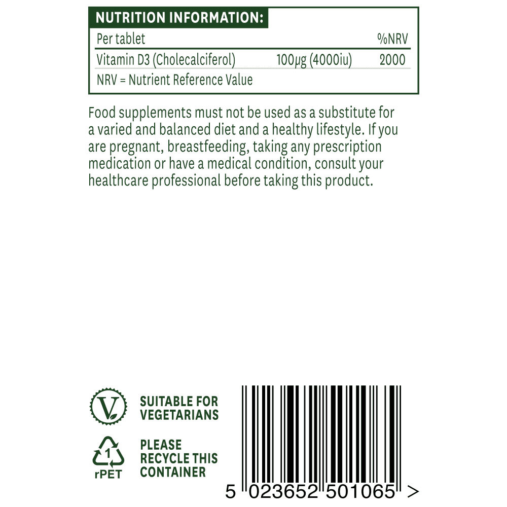 Natures Aid Vitamin D3 4000iu