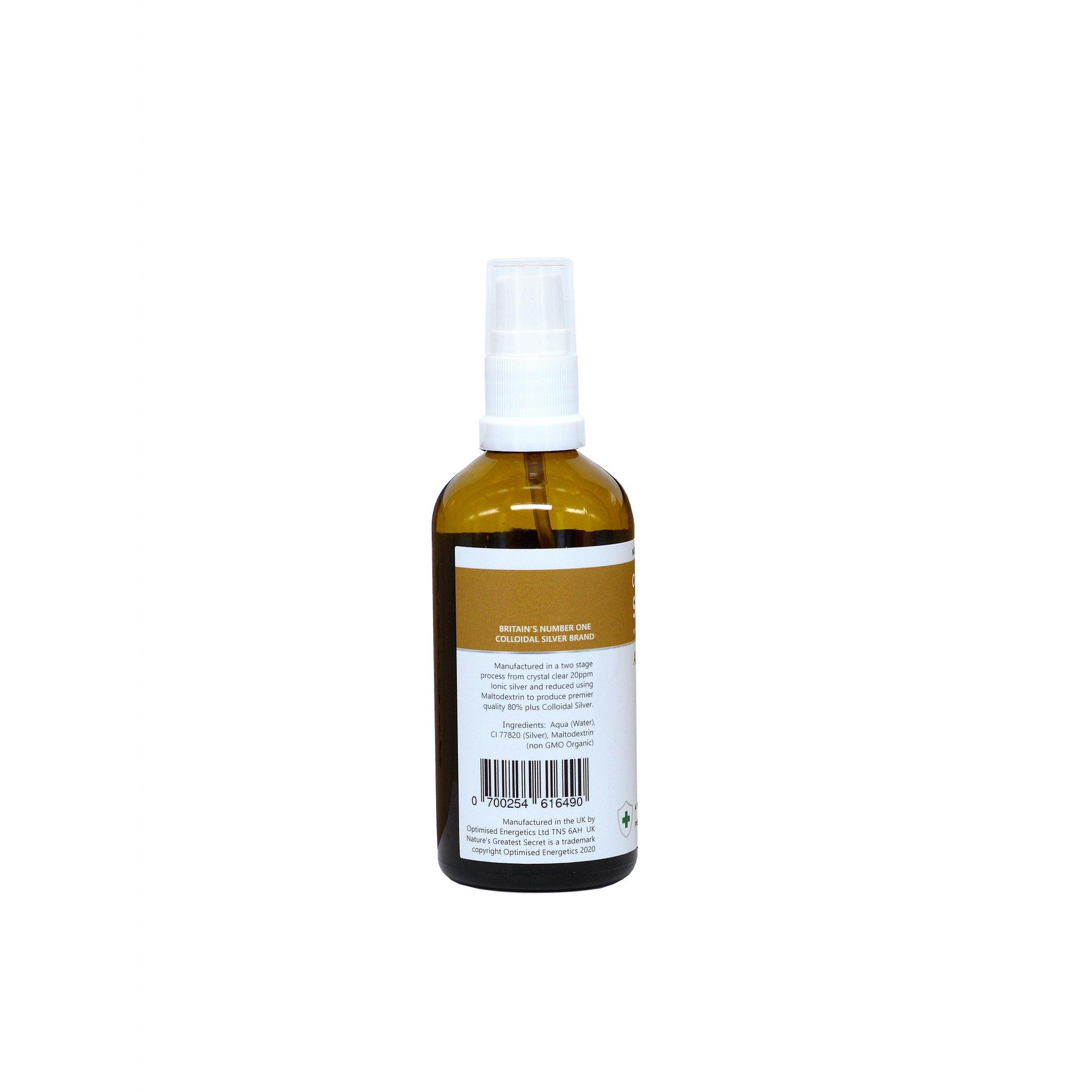 NGS Amber 80% Colloidal Silver 100ml Spray | Health Plus More