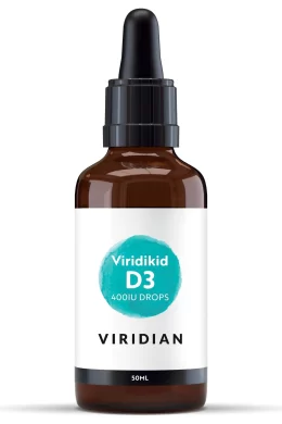 viridikid liquid vitamin d3 drops 400iu jar