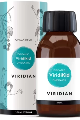 viridikid organic omega oil jar with its packaging