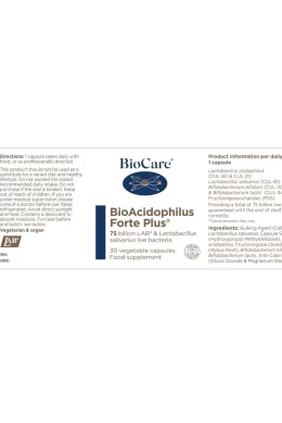 bioacidophilus forte plus label