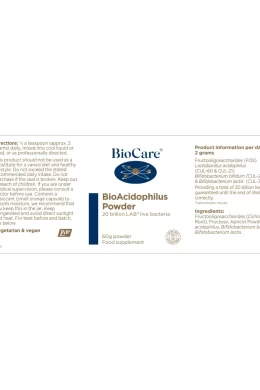 bioacidophilus powder label