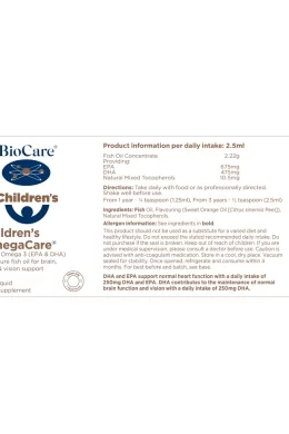 childrens omegacare label