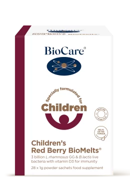 childrens red berry biomelts jar packaging