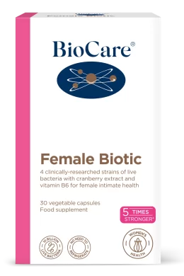 female biotic jar packaging