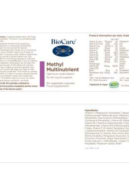 methyl multinutrient label