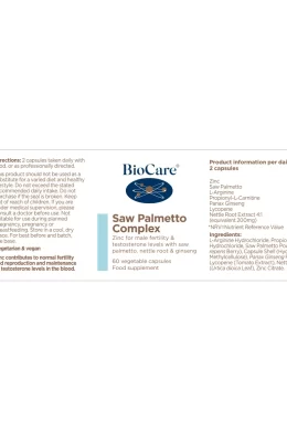 saw palmetto complex label