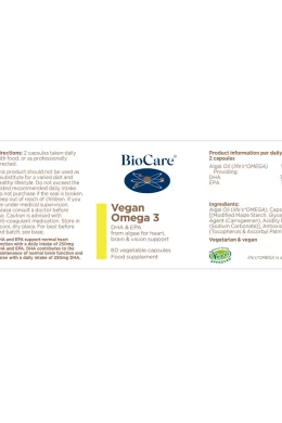 vegan omega 3 label