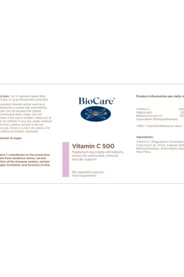 vitamin c 500 label